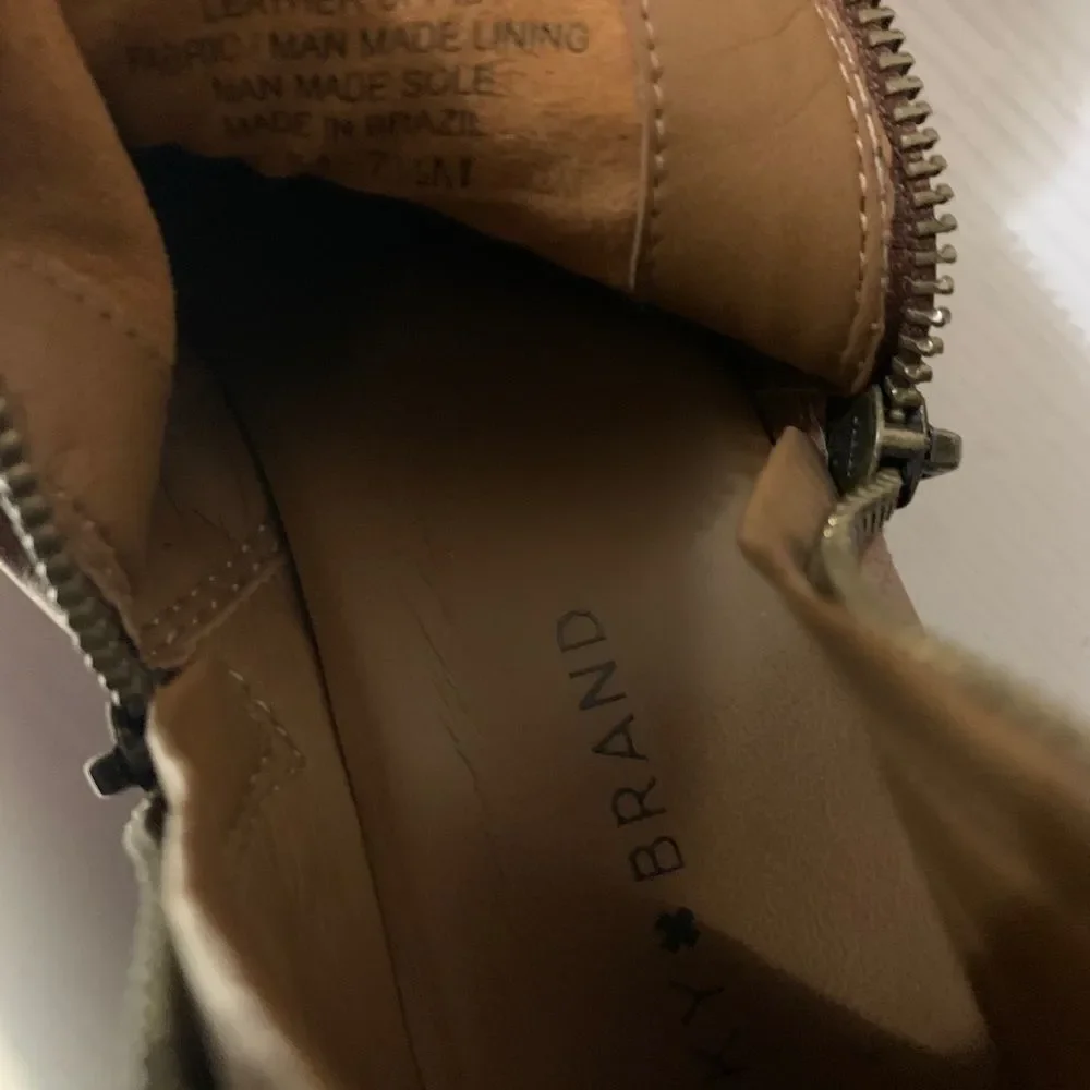 Lucky Brand Basel Booties Toffee Leather Women’s Size 7.5M - Picture 8 of 8